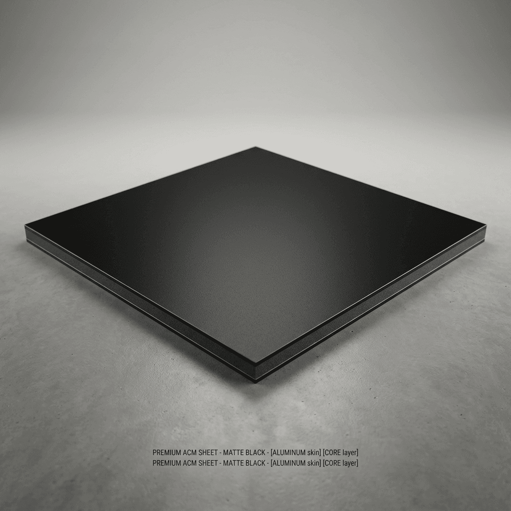 Black Aluminium Composite Panel (ACM Sheet)