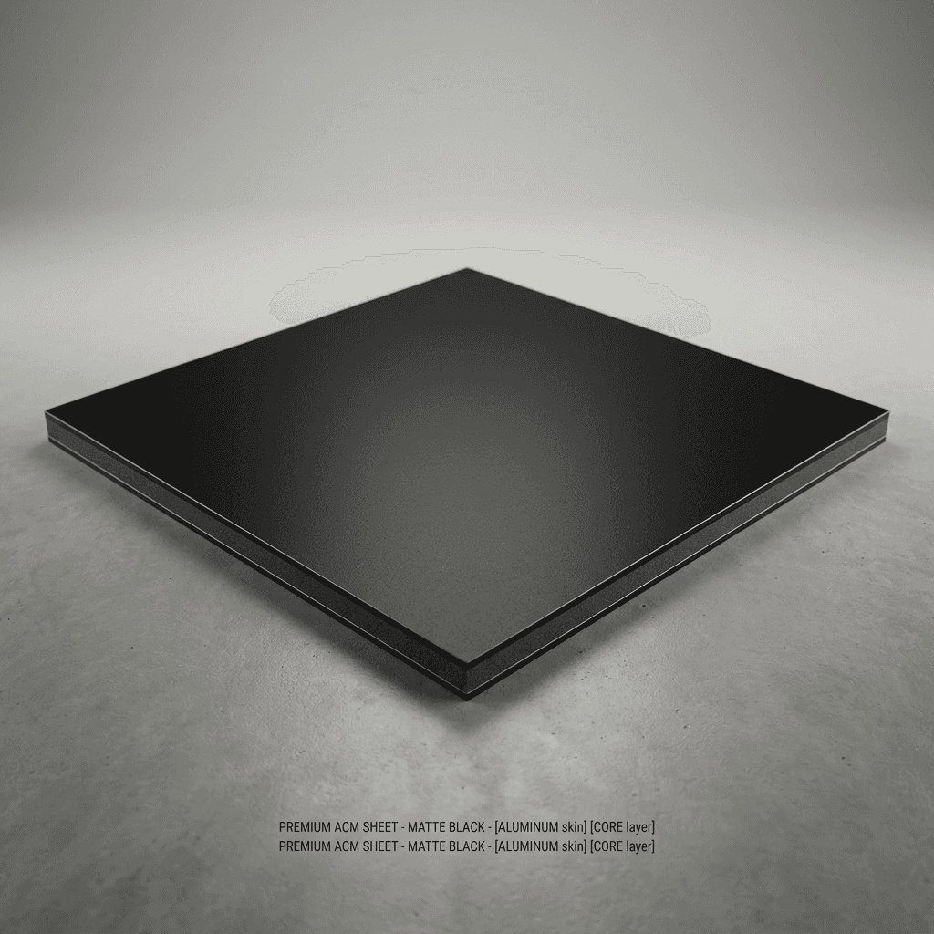 Black Aluminium Composite Panel (ACM Sheet)