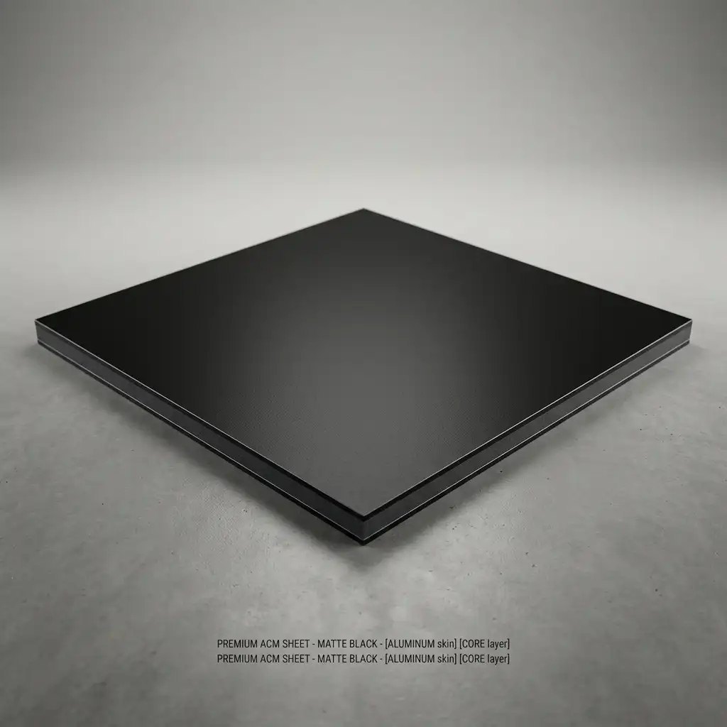 Black Aluminium Composite Panel (ACM Sheet)